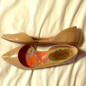 Madden Girl Nude Patent Leather Flats